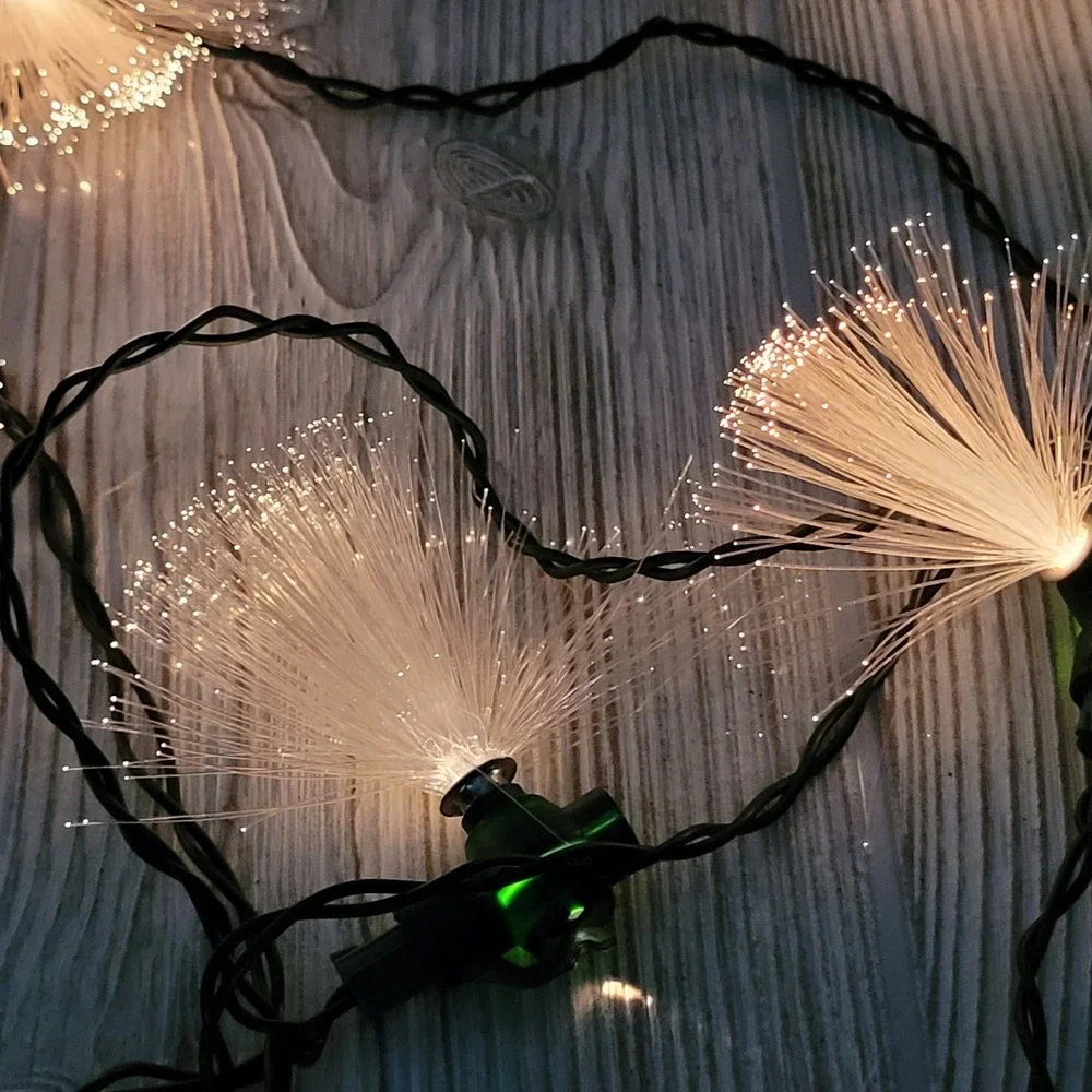 Kurt S Adler Fiber Optic 10 White String Light Set Christmas Tree Holiday Lights